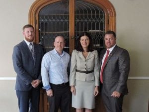 Photo Courtesy: Sen. Ayotte's Office Caption: Left to Right: John Jensen, Northeast Outreach Coordinator, Amethyst Recovery Center; Ryan Gagne, Director, Live Free Recovery and Sober Living; Senator Kelly Ayotte; and John Brogan, Outreach Coordinator, Amethyst Recovery Center.