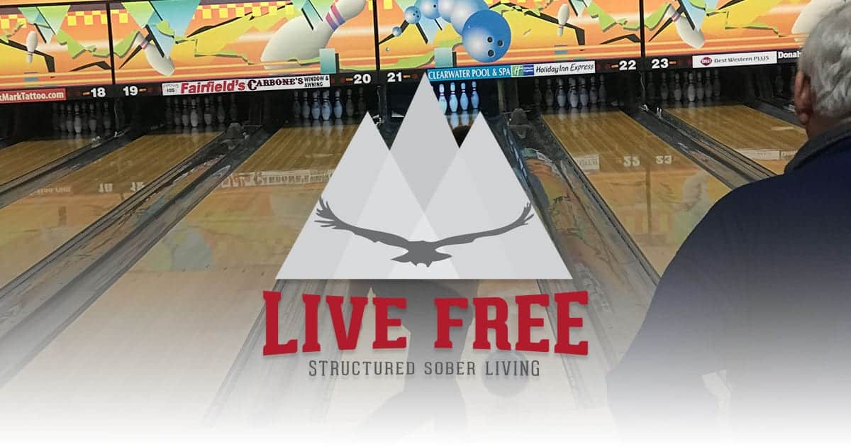 Bowling at Live Free Recovery and Sober Living